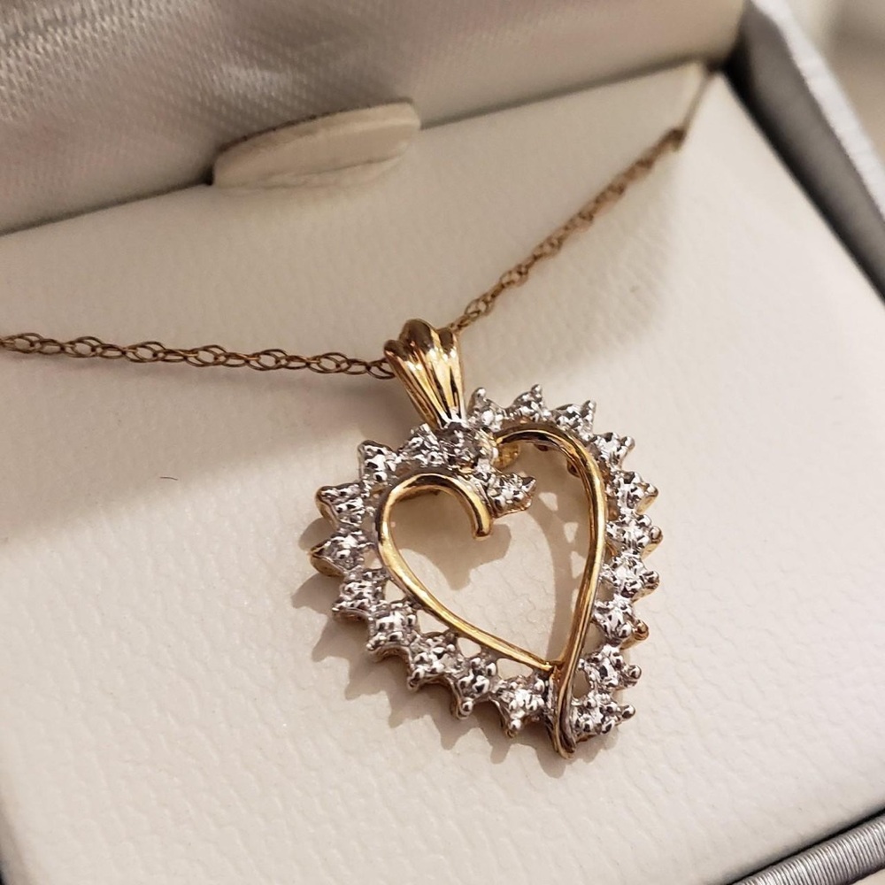 Stampd Two-Tone Heart Pendant Necklace